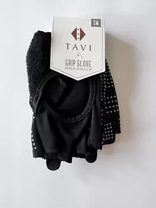 Tavi Half Finger Grip Gloves Anti-Slip SM MSRP $30 for Pilates, Cycling, Yoga - Picture 1 of 5