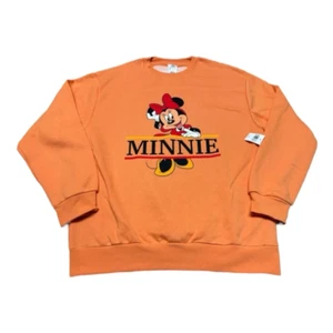 NEW Walt Disney World Sweater Womens Orange Minnie Mouse Sweatshirt Parks Size S - Picture 1 of 5