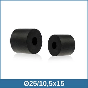 HP-1 Ø25/10,5 x 15 NR 80°Shore Gummipuffer Hohlpuffer - Bild 1 von 1