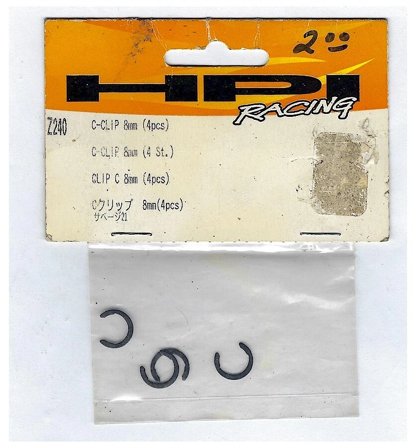 HPI Z240 C-Clip 8mm (4Pcs) Savage Flux/XL/4.6 - Image 1 of 1