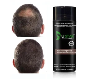 Hair Loss Concealer Medium Brown Ustar Hair Fibers 0.97oz FREE SHIP - Picture 1 of 7