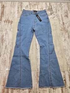 Allegra K Women's Vintage Bell Bottoms Flare High Waist Jeans Size Small Blue - Picture 1 of 11