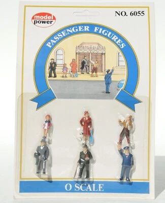 Model Power O-gauge 1/48 miniature people "passenger" figures NEW for trainsets - Image 1 of 4