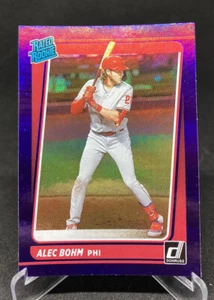 2021 Panini Donruss Baseball Alec Bohm Purple Holo Rated Rookie Phillies - Bild 1 von 2