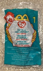 TY McDonald's Teenie Beanie #1 FRECKLES the Leopard 1993 with Bag Error 1999 - Picture 1 of 7