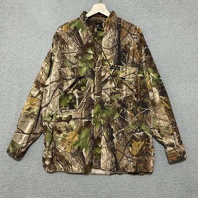 Winchester Camouflage Shirt Men's Large Realtree Hunting Nylon Outdoors Collared - Image 1 of 4