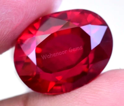 24.00 Ct Natural Blood Red Mozambique Ruby Oval CERTIFIED Flawless Gemstone - Image 1 of 4