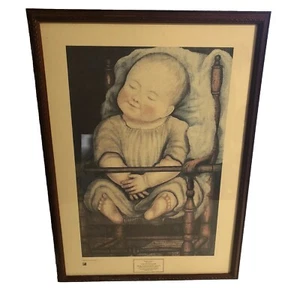 1980 BABY AUF EINEM ROTEN STUHL GERAHMT VOLKSKUNST Abby Aldrich Rockefeller Collection - Bild 1 von 5