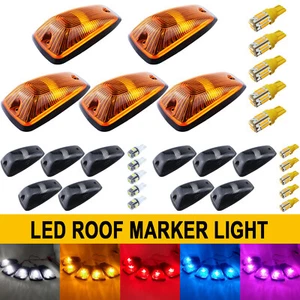 5x Cab Marker Roof Light Clear Lens Amber LED for Chevy GMC 88-02 Pickup Trucks - Picture 1 of 105