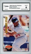 1994 Churches Chicken Hometown Stars Kirby Puckett #5 GMA Graded 8 NM-MT Twins