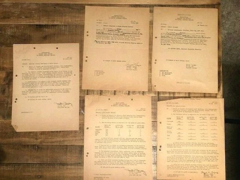 Lot of 5 - US Post WWII Military Docs/Western Base Section, Europe -1946 / Lot#4 Cover