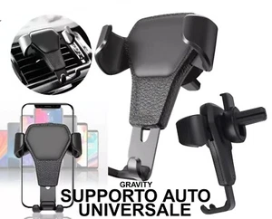 PORTA TELEFONO CELLULARE PER AUTO UNIVERSALE SUPPORTO SMARTPHONE BOCCHETTE ARIA - Foto 1 di 7