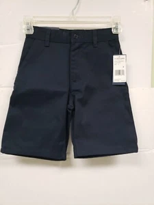 US Polo Assn Boys Bermuda Shorts Navy Blue Flat Front Pockets Sz 6 NWT - Picture 1 of 12