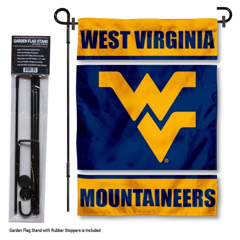 West Virginia Mountaineers Garden Flag and Yard Stand Included Cover