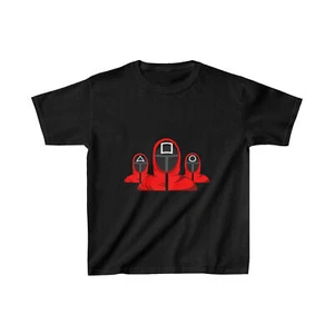 "Black children's t-shirt with Squid Game theme." (Benguva Kids) - Picture 1 of 3