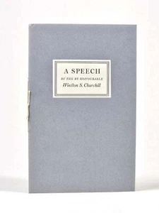 Winston Churchill / Speech Before the Parliament of England Limited Signed 1st - Imagen 1 de 4