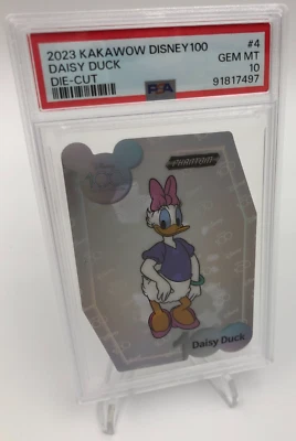 2023 KAKAWOW DISNEY 100 Card DAISY DUCK #4 DIE CUT Phantom grade PSA GEM MINT 10 - Image 1 of 4