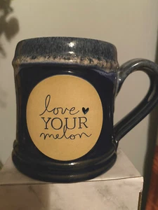 DENEEN POTTERY LOVE YOUR MELON HECHO EN EE. UU. TAZA DE CAFÉ THOWN TAZA TÉ CACAO CAFÉ - Imagen 1 de 2