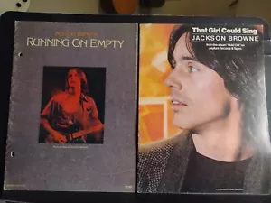 Jackson Browne Sheet Music Lot Of 2 Running On Empty + That Girl Could Sing Good - Picture 1 of 11