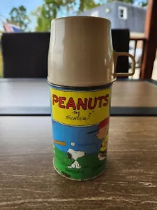 Vintage Peanuts Snoopy Charlie Brown Thermoskanne Lunchbecher 2868 - Bild 1 von 15