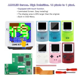 Kits de pantalla táctil laminada AMOLED GBC OLED + carcasa precortada para GameBoy Color - Imagen 1 de 34