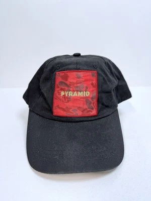 Sombrero trasero con correa ajustable logotipo piramidal negro 100% AUTÉNTICO retro bordado Foto 1 de 4