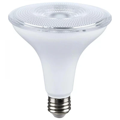 14 Watt Dusk to Dawn LED - PAR38 - 3000K - Medium Base - White Finish - 120 Volt - Image 1 of 4