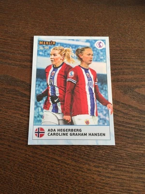 2025 Topps Merlin UEFA Women's Euro Ada Hegerberg Caroline Graham Hansen 72/99 - Image 1 of 2