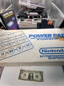 Vintage Nintendo NES-001 Console w/ Power Pad Zapper Game RF Switch Controllers