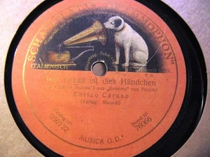 1906 Enrico CARUSO La BOHEME Racconto di Rudolfo Che Gelida Manina GRAMOPHONE - Picture 1 of 1