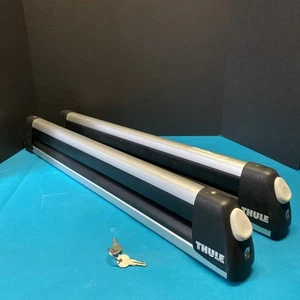 Thule Universal Ski Snowboard Rooftop Rack with Locks and Keys - Picture 1 of 8