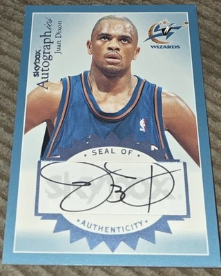 Juan Dixon 2003-04 Skybox Autographics Auto Card #'d 9/300 Washington Wizards - Image 1 of 2
