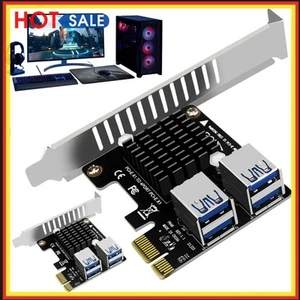 PCI E 1 bis 4 PCI Express 1X Slots Riser Card 4 Ports PCI-E X1 Slot Adapter - Afbeelding 1 van 15