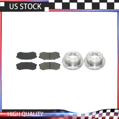 Rotores de freno traseros y pastillas de freno metálicas para Toyota Land Cruiser 1993-1997 Foto 1 de 4