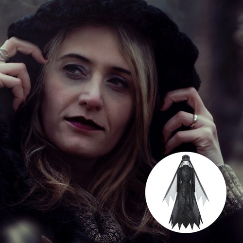 VETEMENTS Abito + Copricapo Cappello Donna Sposa Halloween Lungo Maschera Abbigliamento