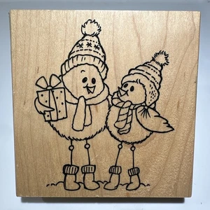 1 STAMPENDOUS SPINDLY BIRDS W172 Holz Tintenstempel Weihnachten Noel Winter Holiday - Bild 1 von 2