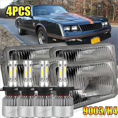 4X Nuevo Para Chevrolet Monte Carlo SS 1980-1988 4x6" Faro LED Vi-Lo Beam Foto 1 de 4