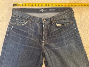 7 For All Mankind ~ Men's "Relaxed" Blue Jeans ~ 36x31 ~ 96% Cotton 4% Spandex - Picture 1 of 12