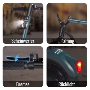 E-Scooter mit Straßenzulassung Elektroroller ABE Faltbar Escooter Elektro Roller - Bild 1 von 7