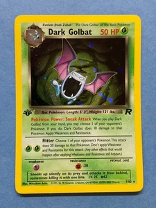 Pokemon 1st Edition Holo Dark Golbat– Team Rocket 7/82- NM/NM+ - Picture 1 of 3