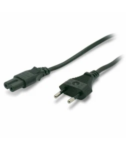 Stromkabel Stecker Typ C Italien 2-polig / Stecker C7 schwarz - Bild 1 von 1