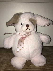 7 Zoll Bearington Baby Welpe Hund rosa braun Tupfen Plüschtier Stofftier Lovey Spielzeug B84 - Bild 1 von 9