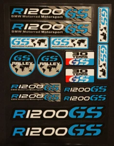 UV Aufkleber Set für BMW R1200GS Koffer R 1200 GS blau Rallye Seitenverkleidung - Bild 1 von 2