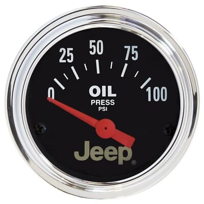 Auto Meter 2-1/16" Oil Pressure 0-100 PSI Air-Core Jeep 880240 - Image 1 of 3