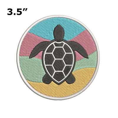Sea Turtle Embroidered Patch Iron-On / Sew-On Vacation Souvenir Travel Applique - Image 1 of 4
