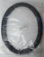 Alusbell Microfiber Leather Steering Wheel Cover 15" Universal Black Blue Stitch