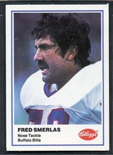 1982 Kellogg's Raisin Bran Football - #NNO - Fred Smerlas - Buffalo Bills