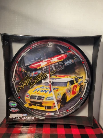 Wincraft Sports Nascar 2008 Juan Pablo Montoya Wall Clock NEW 2 Car Paint Scheme Cover