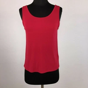 Eileen Fisher Damen S Rot Seide Tank Top Shell Ärmellos Karriere Freizeit OT - Bild 1 von 11