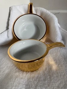 Antique Royal Worcester Cocette GOLD LUSTER Shape 32 Sz 1 & 3~FIREPROOF - Picture 1 of 17